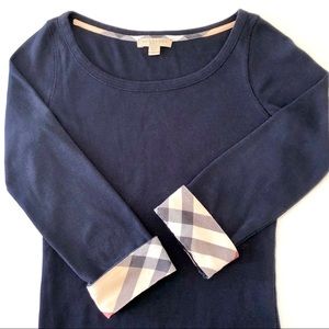 Burberry Brit Crewneck 3/4 Sleeve Tee Shirt